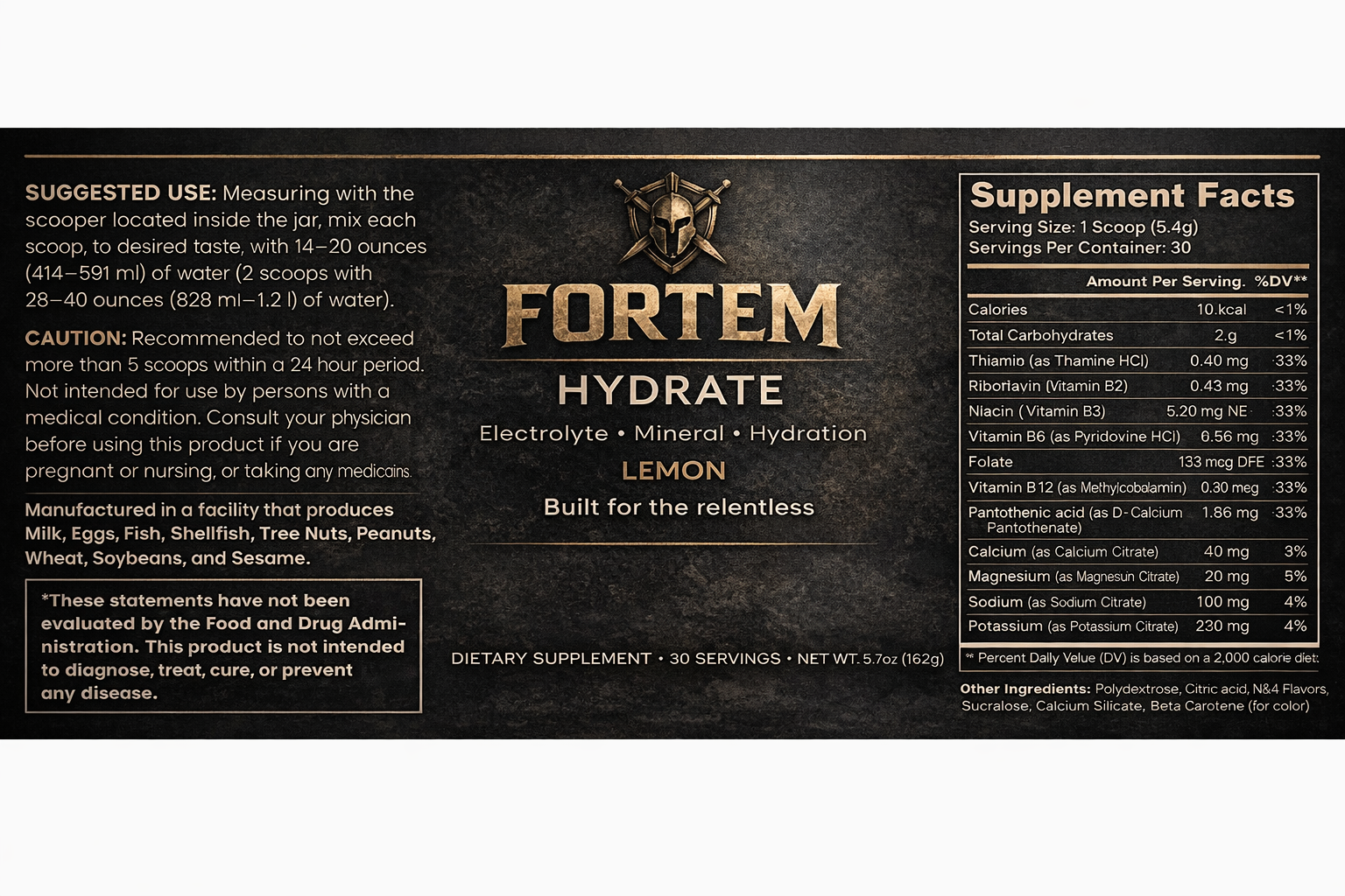Fortem Hydrate — Electrolyte Mineral Formula